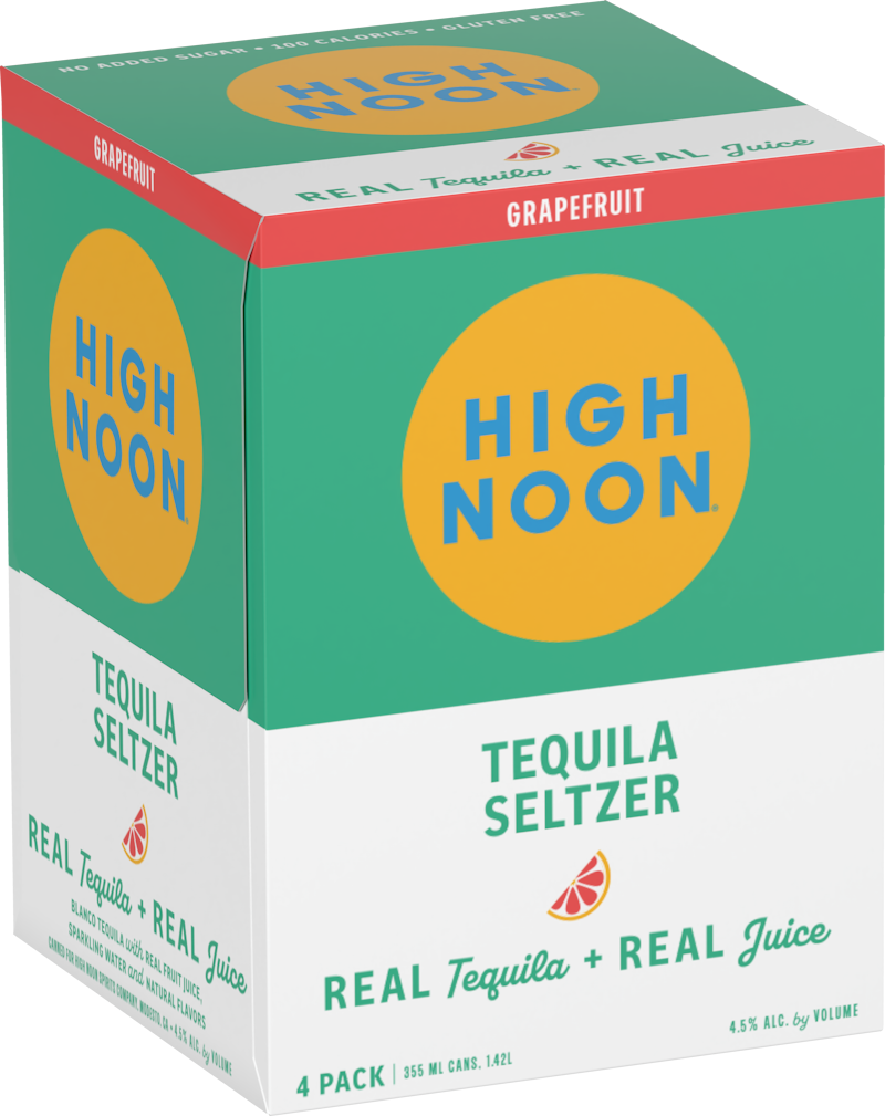 High Noon Grapefruit Tequila & Soda 4pack Cans 12 oz Bottle Hampton