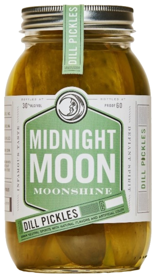 Junior Johnson's Midnight Moon Dill Pickles Moonshine Bottle Hampton