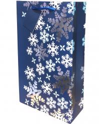 2 Bottle Blue Snowflake&nbsp;Gift Bag