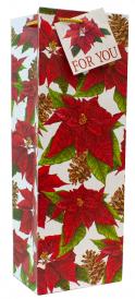 Glittering Poinsettia Gift Bag
