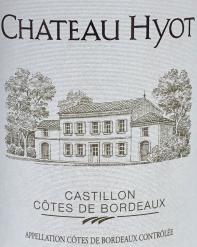 Chateau Hyot Cotes de Castillon Rouge 2019
