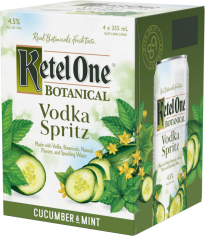 Ketel One Cucumber & Mint Botanical Vodka Spritz 4-Pack Cans 355ml