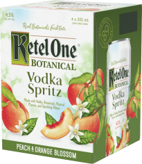 Ketel One Peach & Orange Blossom Botanical Vodka Spritz 4-Pack Cans 355ml