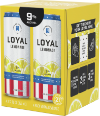 Loyal 9 Cocktails Lemonade 4-Pack Cans 12 oz
